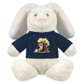 Waldfuchs am goldenen Baum - MiniFeet® RecycelHase® Creme - French Navy - Vorne