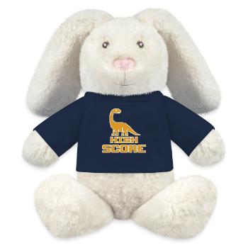 NOTE ÉLEVÉE - Lapin en peluche recyclé MiniFeet® Crème - bleu marine - Devant