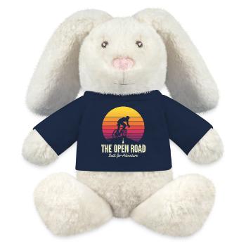 Open Road Adventure Cyclist Print - MiniFeet® RecycelHase® Creme - French Navy - Vorne