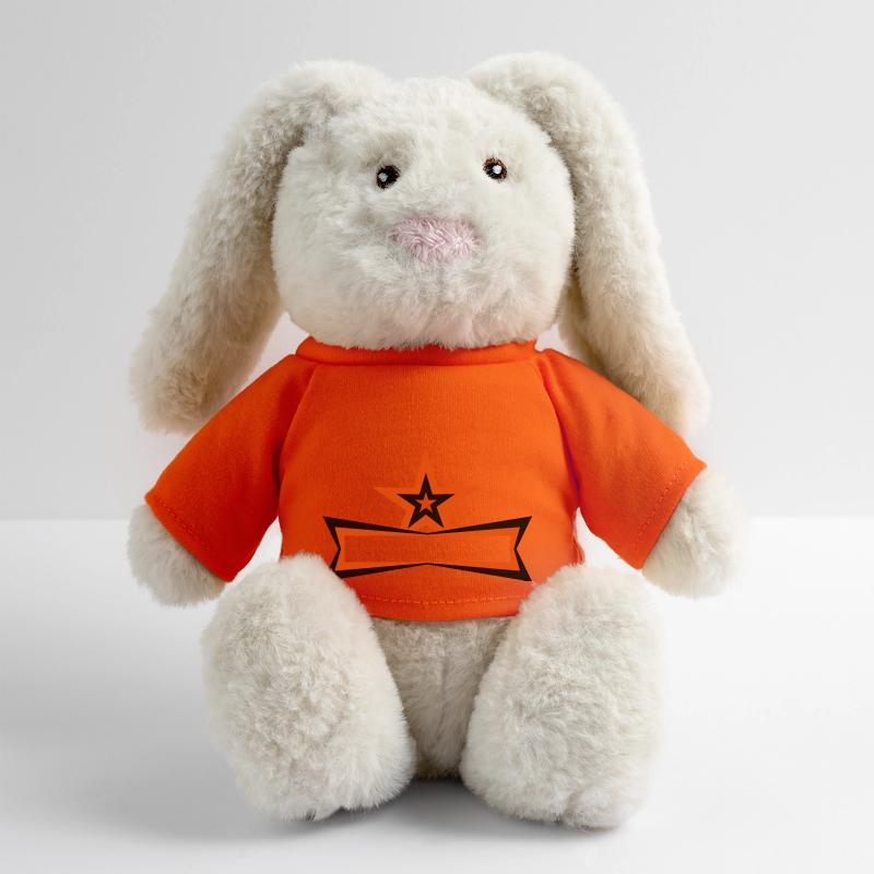 Star Frame Lapin en peluche recyclé MiniFeet® Crème