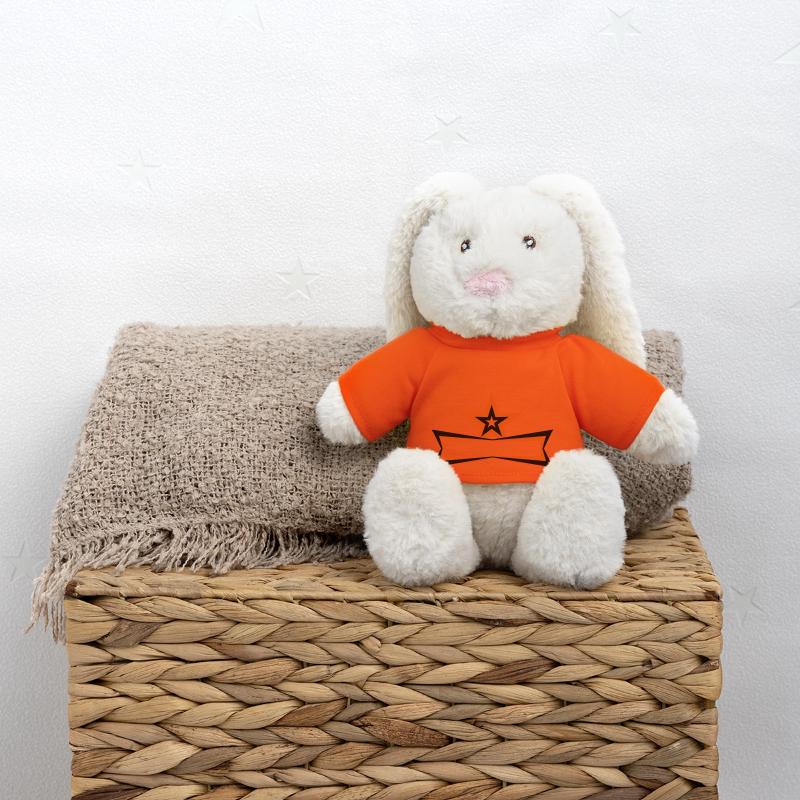 Star Frame Lapin en peluche recyclé MiniFeet® Crème
