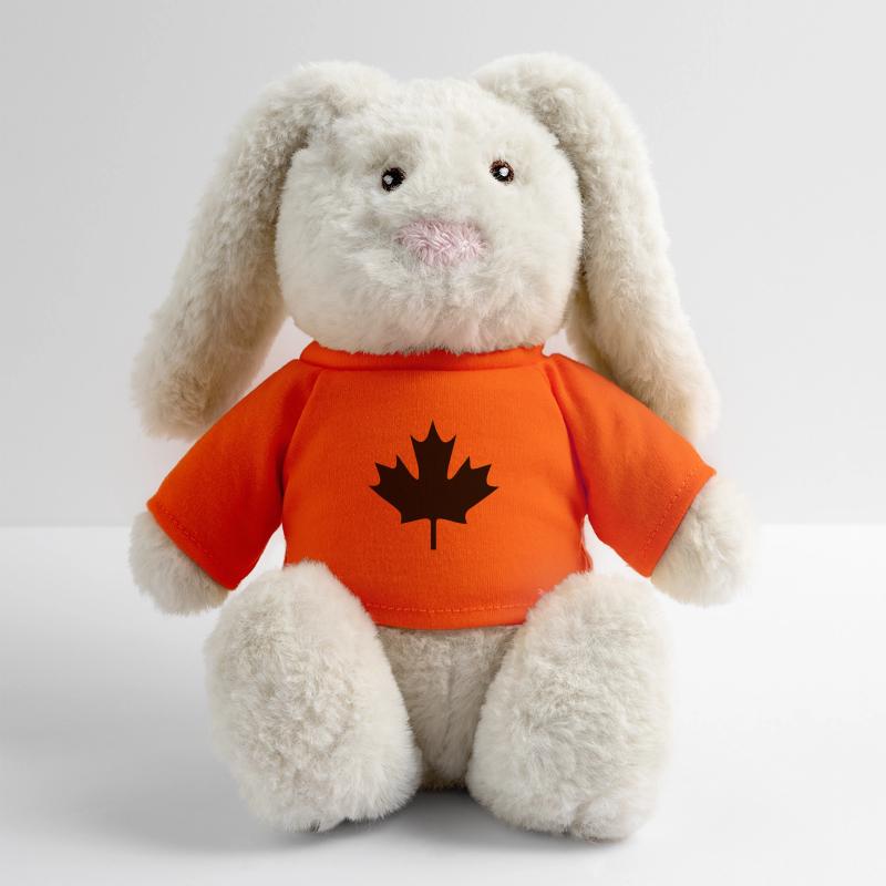 Canada Canada Maple Leaf Lapin en peluche recyclé MiniFeet® Crème