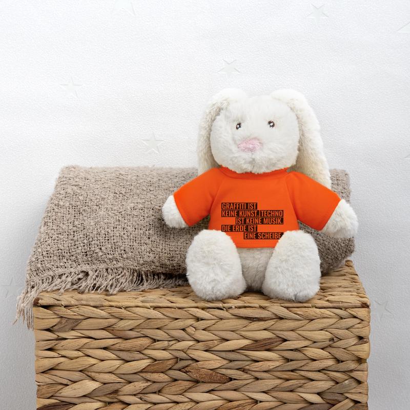 Graffiti Techno Erde Spruch Statement Musik MiniFeet® RecycelHase® Creme