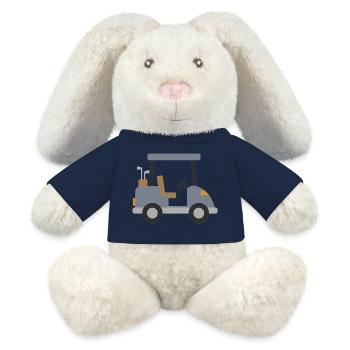 Weißer Golfwagen - MiniFeet® RecycelHase® Creme - French Navy - Vorne