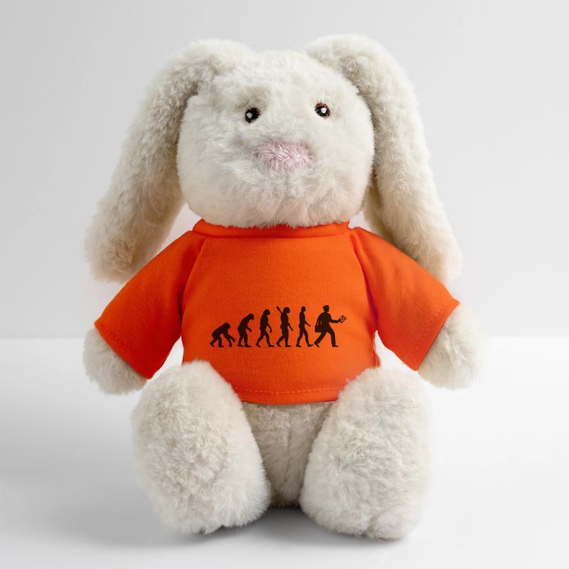 Evolution Facteur Lapin en peluche recyclé MiniFeet® Crème