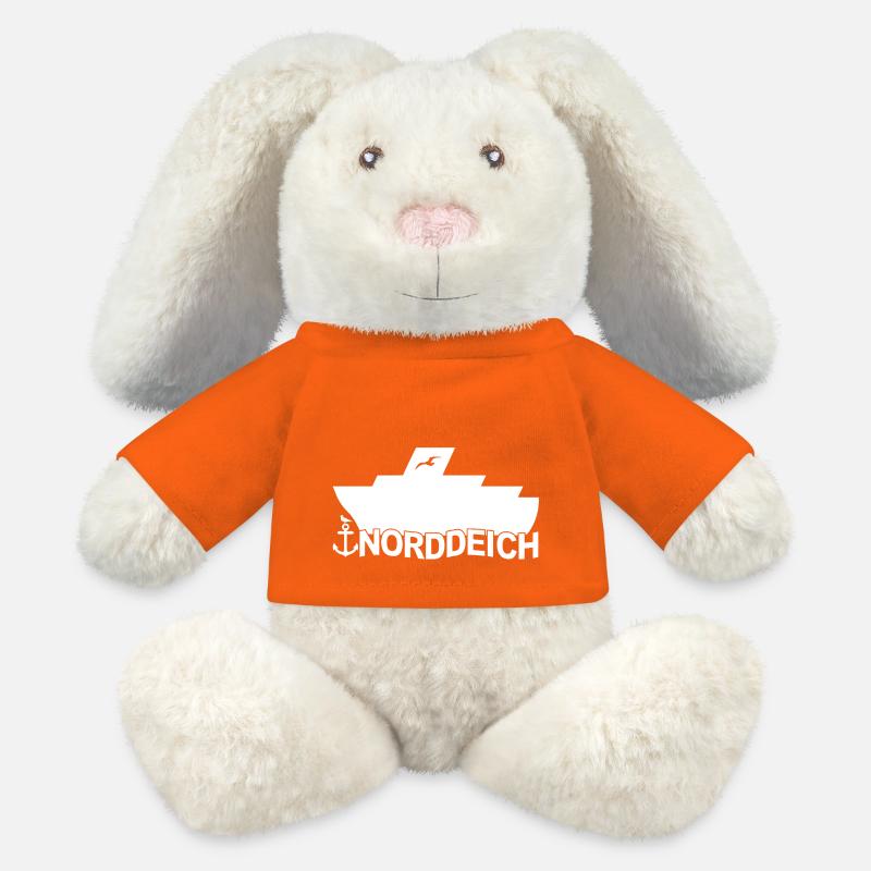 Fähre Norddeich Logo - MiniFeet® RecycelHase® Creme - Goldorange