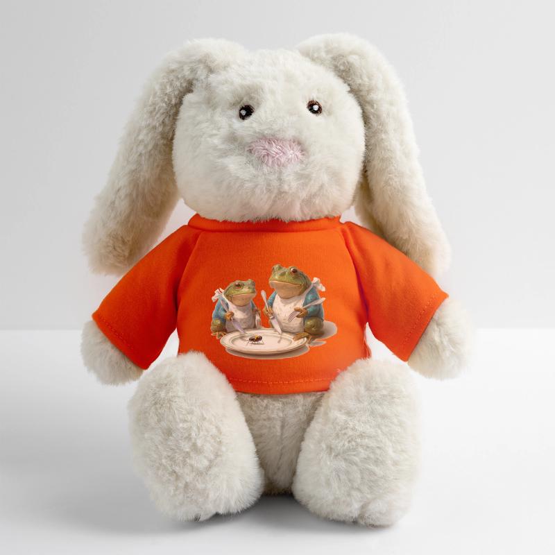 Frosch-Dinner: Fliege am Teller MiniFeet® RecycelHase® Creme