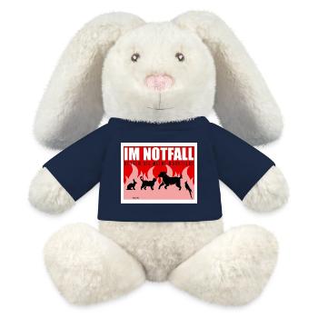 Rette meine Haustiere Notfall Hinweis Tierhalter - MiniFeet® RecycelHase® Creme - French Navy - Vorne