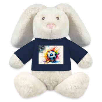 Explosiver Aquarell-Fußball - MiniFeet® RecycelHase® Creme - French Navy - Vorne