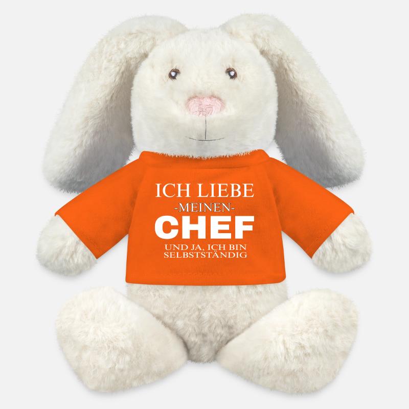 Ich bin mein eigener Chef  - MiniFeet® RecycelHase® Bunny Cream - golden orange