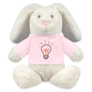 Gluehbirne - 2 Farben - MiniFeet® RecycelHase® Creme - Goldorange - Vorne