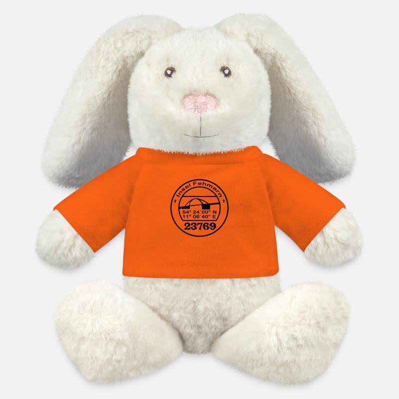 Fehmarnstempel Vector - MiniFeet® RecycelHase® Creme - Goldorange