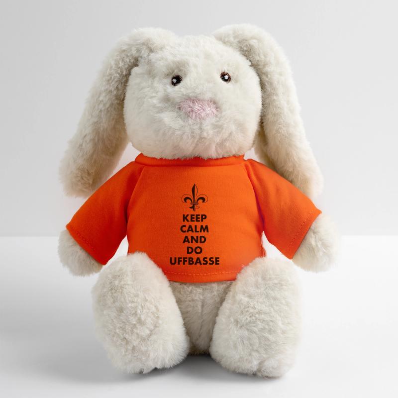 keep calm and do uffbasse MiniFeet® RecycelHase® Creme