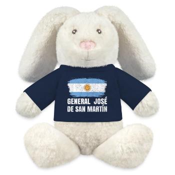 General Jose de San Martin Argentina Design - MiniFeet® RecycelHase® Creme - French Navy - Vorne