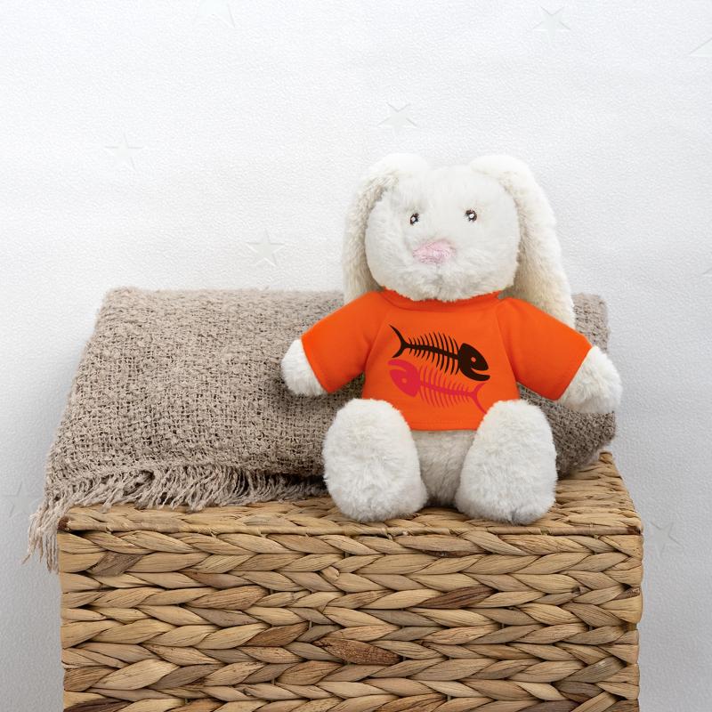 Smiling Fish Bones MiniFeet® RecycelHase® Bunny Cream