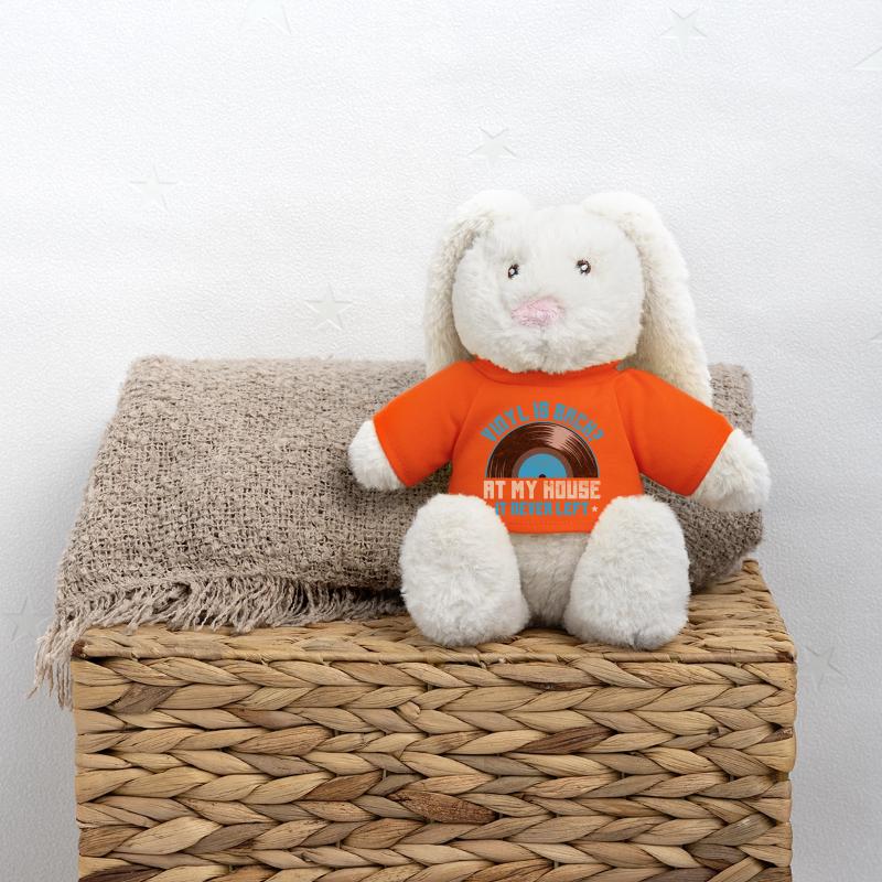 Le vinyle est de retour chez ma maison Devis Design Lapin en peluche recyclé MiniFeet® Crème