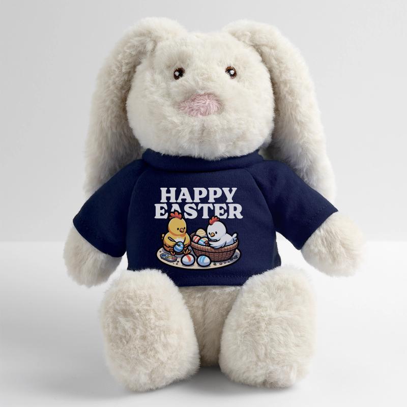 Happy Easter – Cute chicks paint Easter eggs MiniFeet® RecycelHase® Bunny Cream