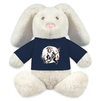 Chinesisches Sternzeichen Affe - MiniFeet® RecycelHase® Creme - French Navy - Vorne