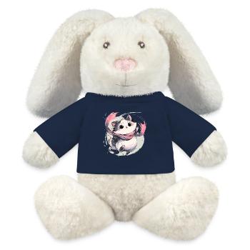 Cuddly kitten with pink scarf - MiniFeet® RecycelHase® Bunny Cream - french navy - Front