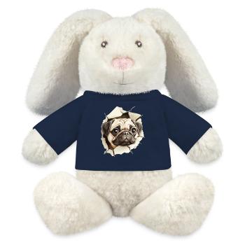 Mops - MiniFeet® RecycelHase® Creme - French Navy - Vorne
