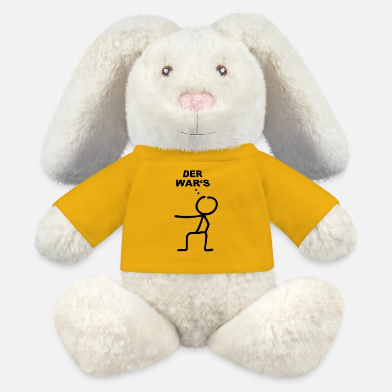 Strichmännchen Der wars - MiniFeet® RecycelHase® Creme - Sonnengelb
