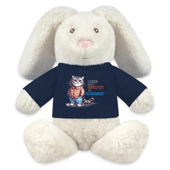 Lieber gross gemustert als kleinkariert - Cat - MiniFeet® RecycelHase® Creme - Sonnengelb - Vorne