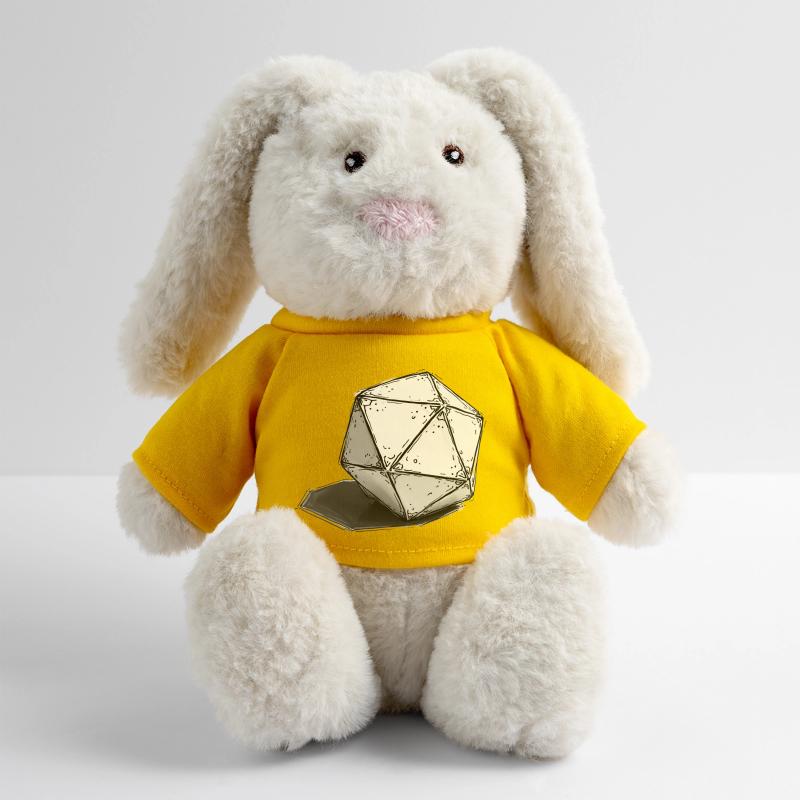 Hand Drawn Cube – Minimal Dice Sketch MiniFeet® RecycelHase® Bunny Cream