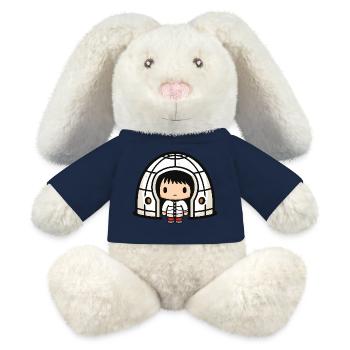 Winter Eskimo Igloo Comic - MiniFeet® RecycelHase® Bunny Cream - sun yellow - Front