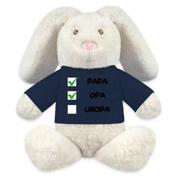 Liste de contrôle OPA - Lapin en peluche recyclé MiniFeet® Crème - jaune soleil - Devant