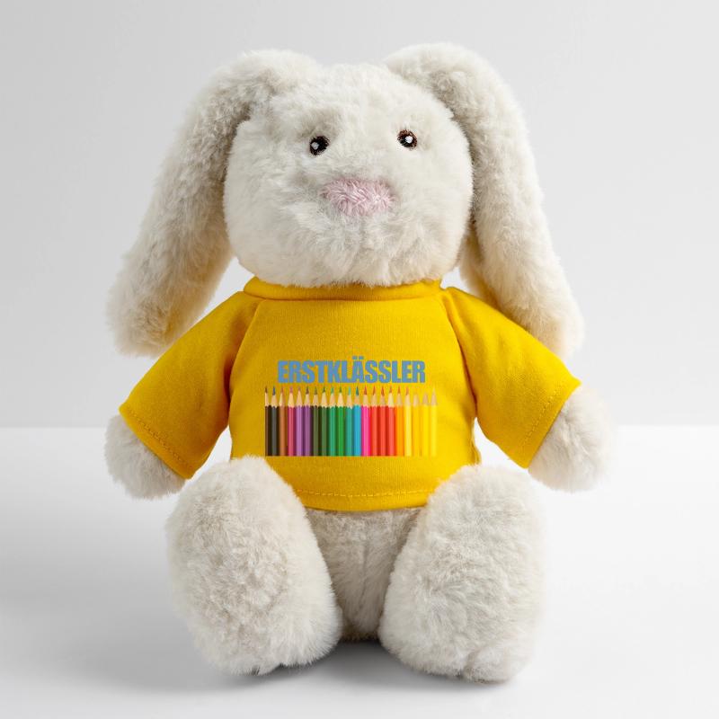 Conception au crayon de couleur de première année Lapin en peluche recyclé MiniFeet® Crème