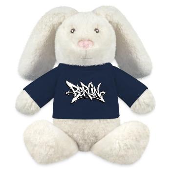 Graffiti Font Art Design Berlin - MiniFeet® RecycelHase® Bunny Cream - sun yellow - Front