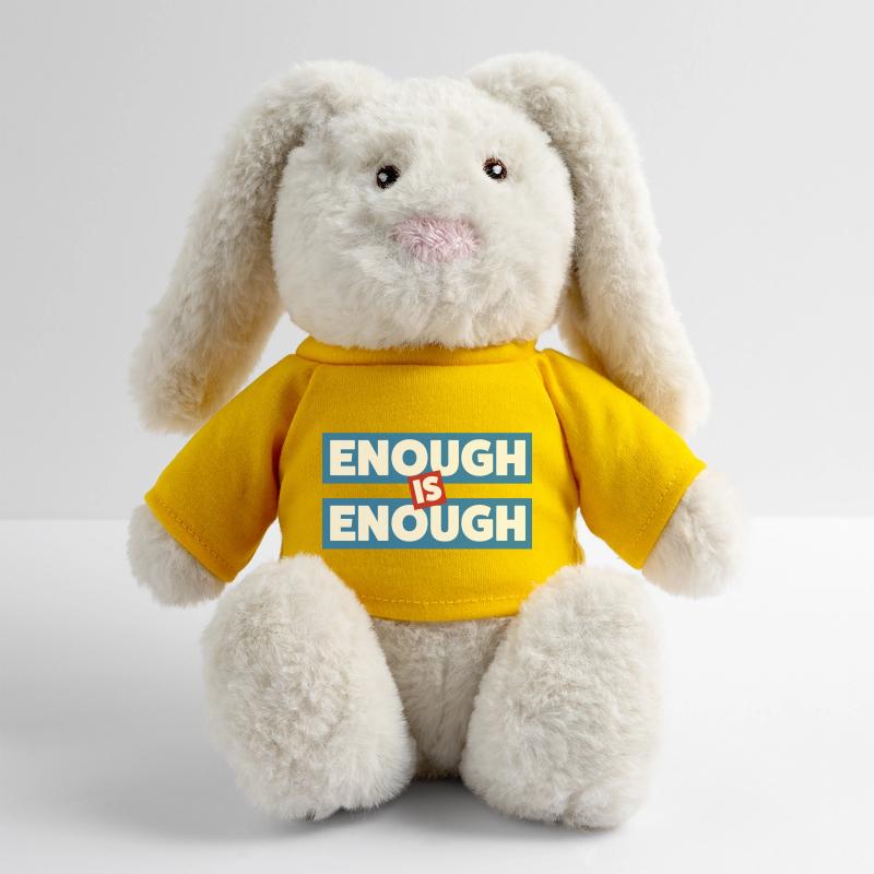 Enough Is Enough Bold Statement MiniFeet® RecycelHase® Bunny Cream