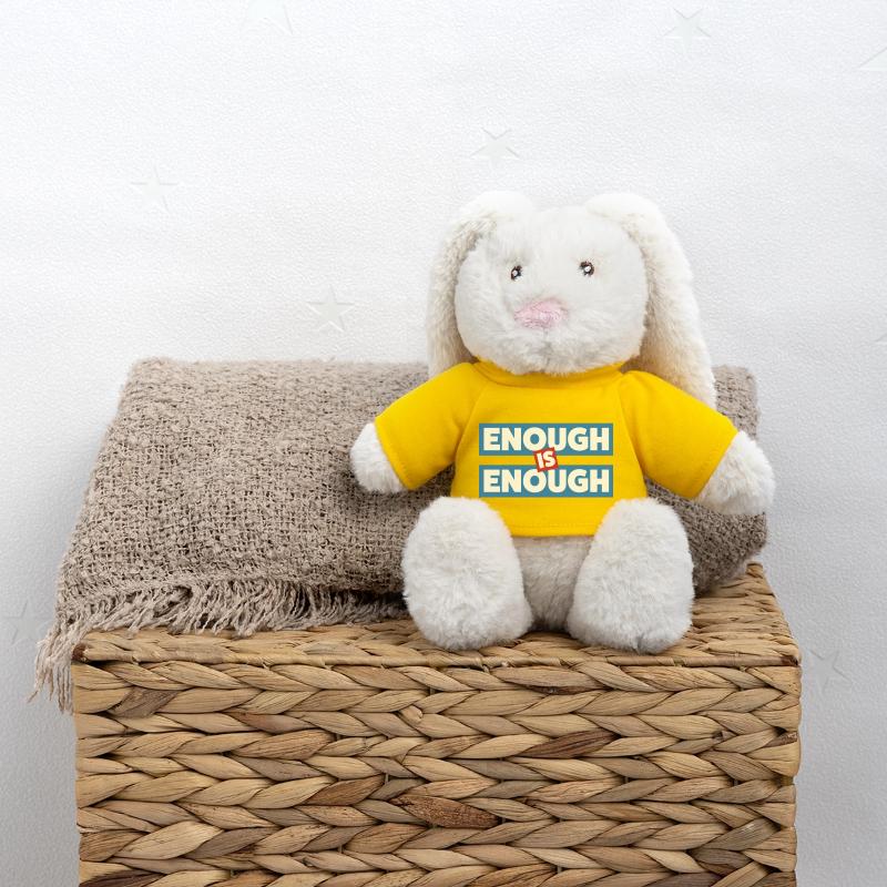 Enough Is Enough Bold Statement MiniFeet® RecycelHase® Bunny Cream