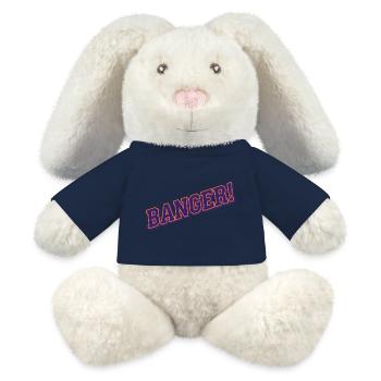 Banger ! - Humour viral de la culture Internet - Lapin en peluche recyclé MiniFeet® Crème - jaune soleil - Devant