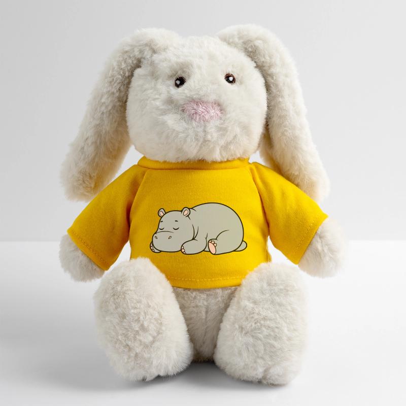 Sleeping Hippopotamus Tired Lazy Vector MiniFeet® RecycelHase® Bunny Cream