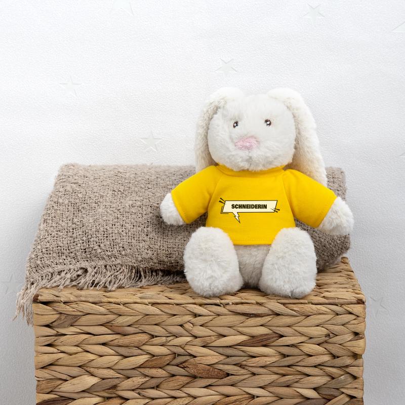 Couturière Lapin en peluche recyclé MiniFeet® Crème