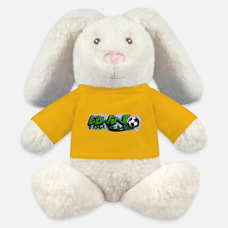 Edwin Graffiti Fußball - MiniFeet® RecycelHase® Creme - Sonnengelb