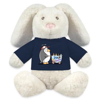 Pinguin Als Eisverkäufer - Eis - MiniFeet® RecycelHase® Creme - Sonnengelb - Vorne