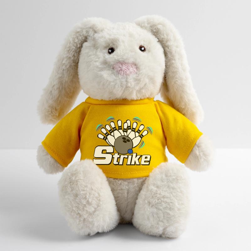 Strike Bowling Lapin en peluche recyclé MiniFeet® Crème
