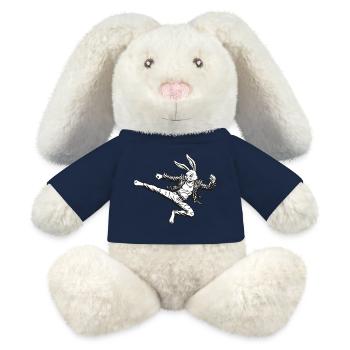Heavy Metal Osterhase Rocker Ostern Hardcore Hase - MiniFeet® RecycelHase® Creme - Sonnengelb - Vorne