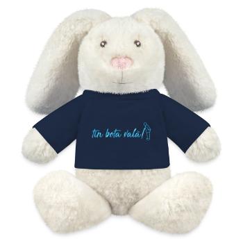 boîte bota valà - Lapin en peluche recyclé MiniFeet® Crème - jaune soleil - Devant