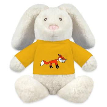 Fuchs Böser Blick Gefährlich Rotfuchs Wildes Tier - MiniFeet® RecycelHase® Creme - Sonnengelb - Vorne