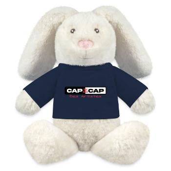 Cap ou pas cap des artistes - Lapin en peluche recyclé MiniFeet® Crème - jaune soleil - Devant