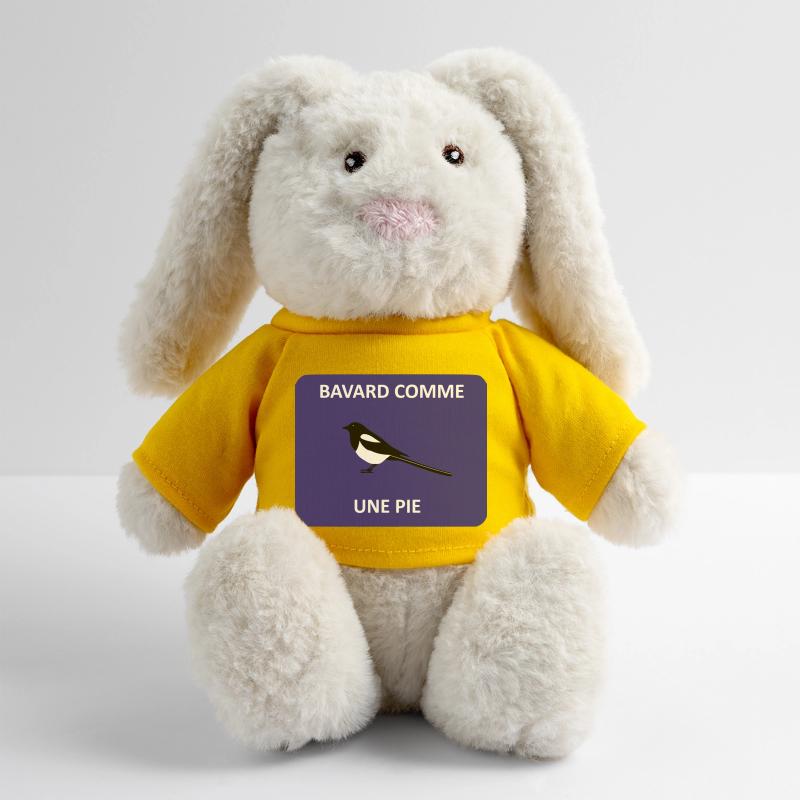 Bavard comme une pie Lapin en peluche recyclé MiniFeet® Crème