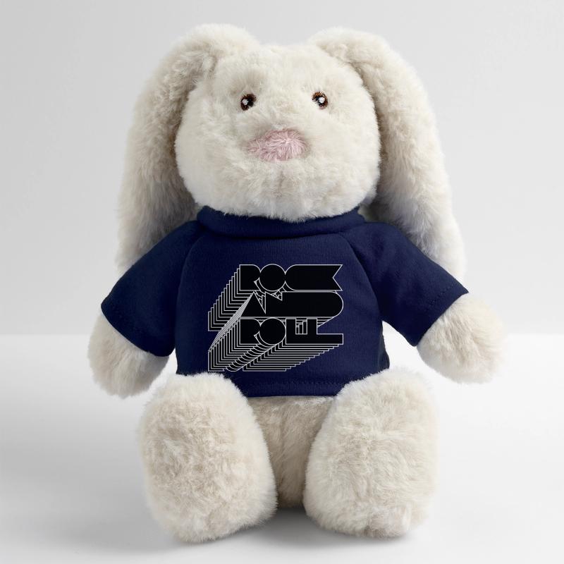 Lignes Rock Roll Lapin en peluche recyclé MiniFeet® Crème