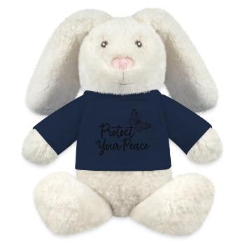 Protégez votre paix papillon paix intérieure - Lapin en peluche recyclé MiniFeet® Crème - jaune soleil - Devant