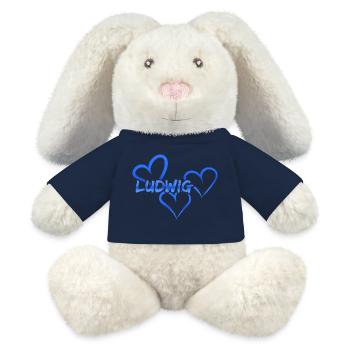 Vorname Ludwig - MiniFeet® RecycelHase® Creme - Sonnengelb - Vorne