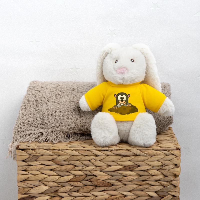 style comique Mole Lapin en peluche recyclé MiniFeet® Crème