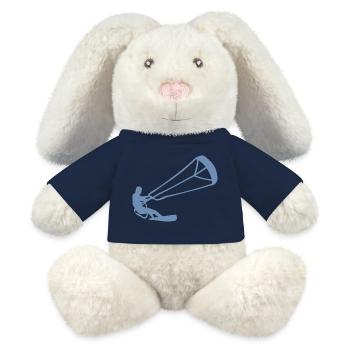 Kitesurfer Silhouette Kiteboarding Adrenaline Sport - MiniFeet® RecycelHase® Bunny Cream - sun yellow - Front