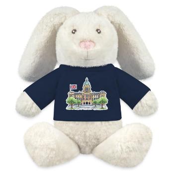 Birmingham Skyline Council House Victoria Sq Art - MiniFeet® RecycelHase® Bunny Cream - french navy - Front